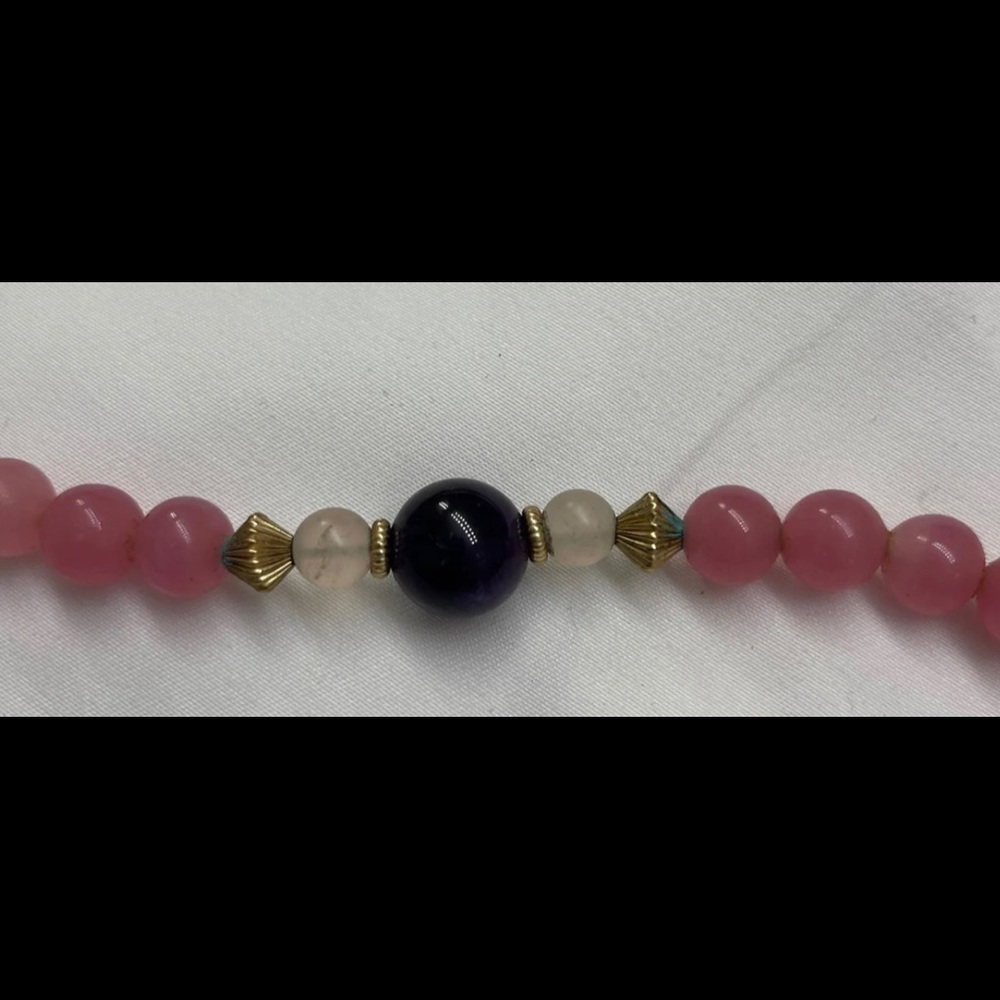 Necklace (Rose Quartz Beads) - Picture 3 of 6
